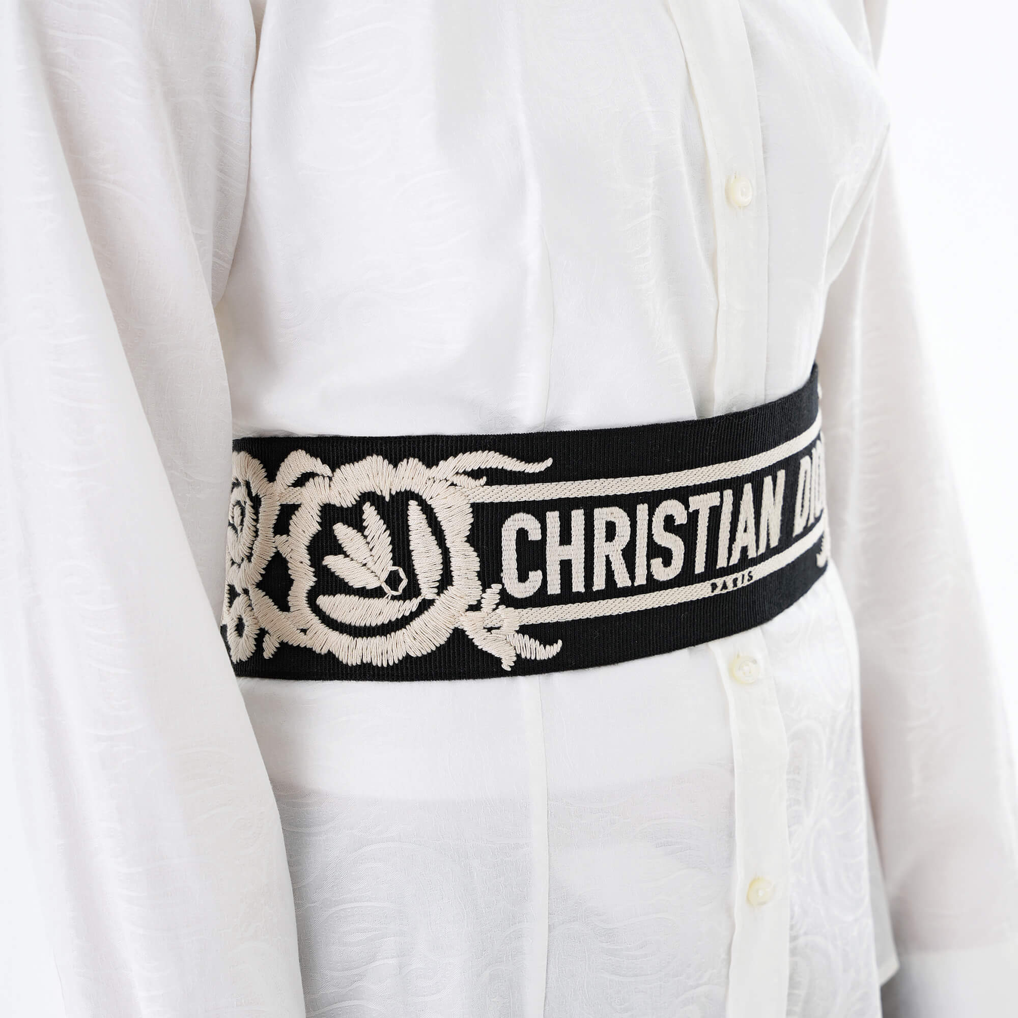 Christian Dior - Black&White Knitted Belt